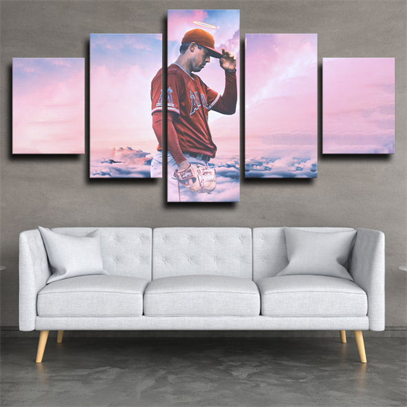 5 piece modern art framed print Aangel Tyler Skaggs pink decor picture-29 (2)