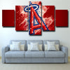 5 piece canvas art framed prints LA angel red logo home decor-31 (3)