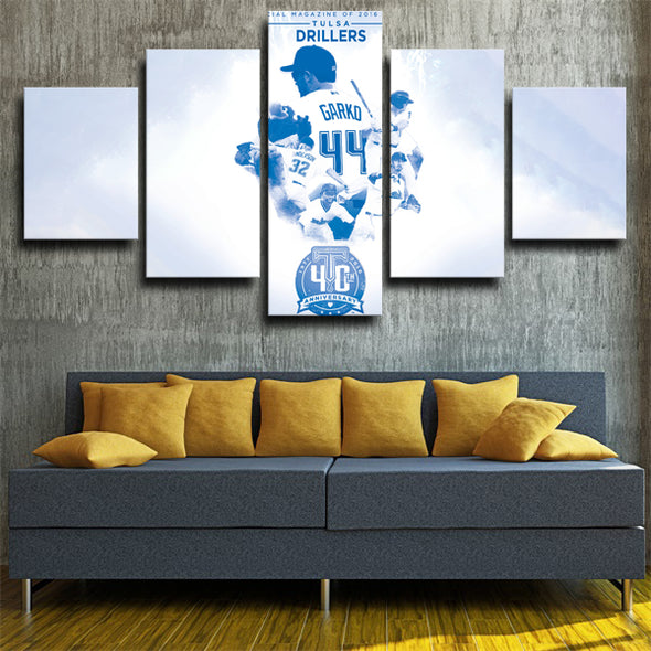 5 piece modern art framed print Dodgers team live room decor-27 (3)