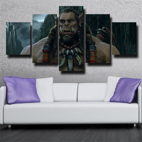 5 panel wall art canvas prints WOW Warlords of Draenor home decor-1202 (2)