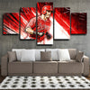 5 panel wall art canvas prints Tommy La Stella red decor picture-24 (3)