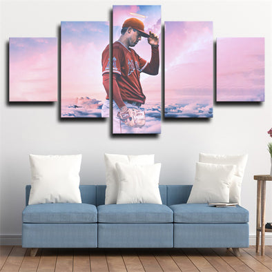 5 piece modern art framed print Aangel Tyler Skaggs pink decor picture-29 (1)