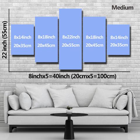 5 piece modern art framed print The O's decor picture-1230 (3)