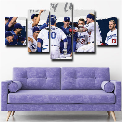 five panel canvas art framed prints la Dodgers wall picture-29 (1)