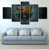 5 Panel Barça Logo Framed Art Paintings Canvas Wall Prints Picture Decor-0112 (1)