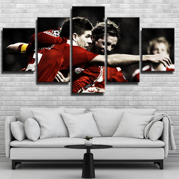 5 Panel Liverpool FC Players Canvas Room Painting Art Prints Decor-0131 (1)