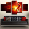 5 Panel Luis Suarez Red Wall Decor Art Prints Picture for Living Room-0112 (1)