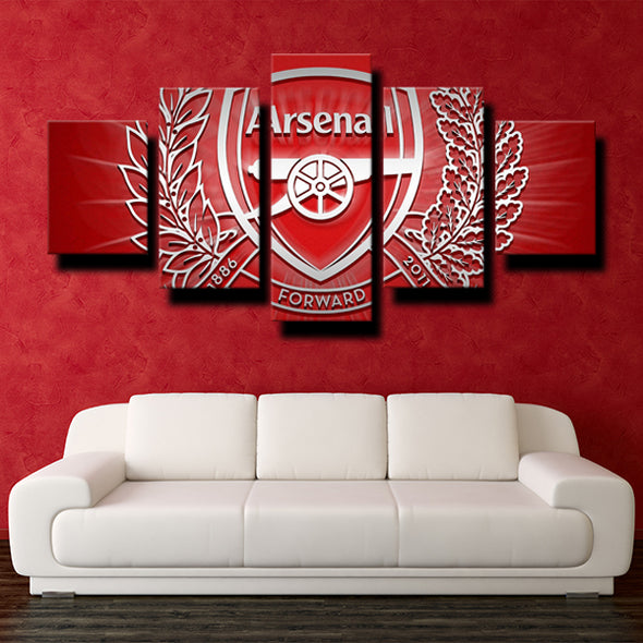 Arsenal FC Logo Crest Red White
