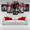 5 Panel Modern Canvas Art Atlanta Falcons Snelling printed red wall decor-1208 (3)