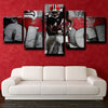 5 Panel Modern Canvas Art Atlanta Falcons Snelling printed red wall decor-1208 (4)