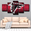 5 Panel Modern Canvas Art Atlanta Falcons logo crest printed red wall decor-1209 (4)