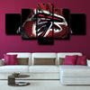 5 Panel Modern Canvas Art Atlanta Falcons logo printed red wall decor-1233 (3)
