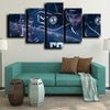 5 Panel Modern Canvas Art Blue Jackets Foligno printed wall decor-1201 (4)