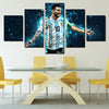5 Panel Modern Canvas Art FC Barcelona Messi printed blue wall decor1201 (3)