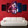 5 Panel Modern Canvas Art FC Barcelona messi printed red wall decor-1245 (3)