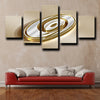 5 Panel canvas art framed prints Hurricanes Logo Gold wall decor-1208 (3)