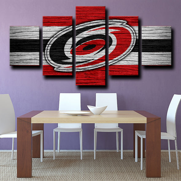 5 Panel canvas modern art prints Hurricanes Logo wall picture-1207 (4)