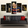 5 Panel modern art FC Barcelona messi canvas prints wall picture-1233 (3)
