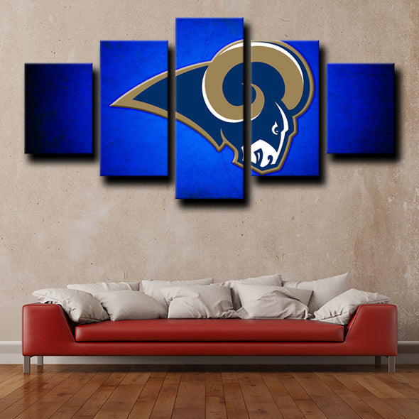 5 Panel modern art Rams logo emblem canvas prints wall picture-1215 (1)