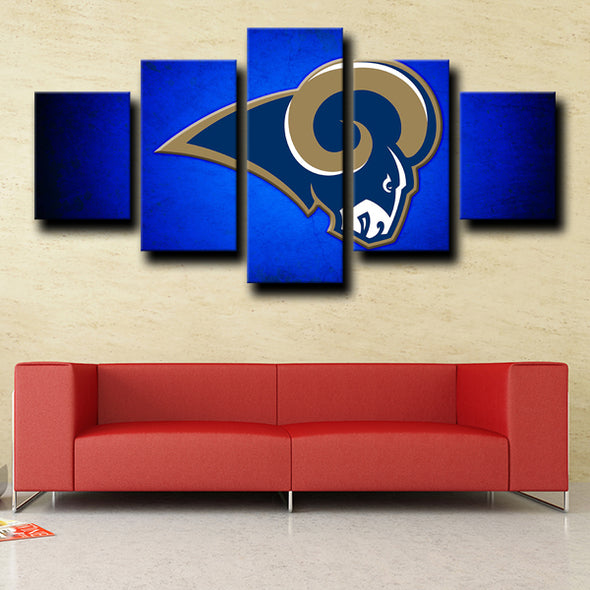 5 Panel modern art Rams logo emblem canvas prints wall picture-1215 (2)