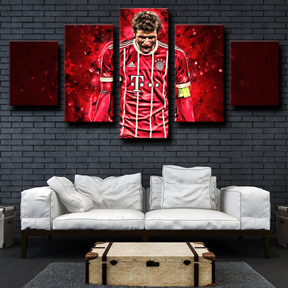 5 Panel modern art canvas prints Bayern Muller wall picture-1213 (4)