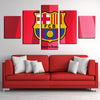 5 Panel modern art framed prints FC Barcelona crest wall picture-1232 (3)