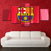 5 Panel modern art framed prints FC Barcelona crest wall picture-1232 (4)