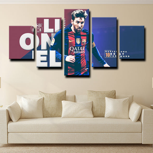 5 Panel modern art framed prints FC Barcelona messi wall picture-1240 (3)