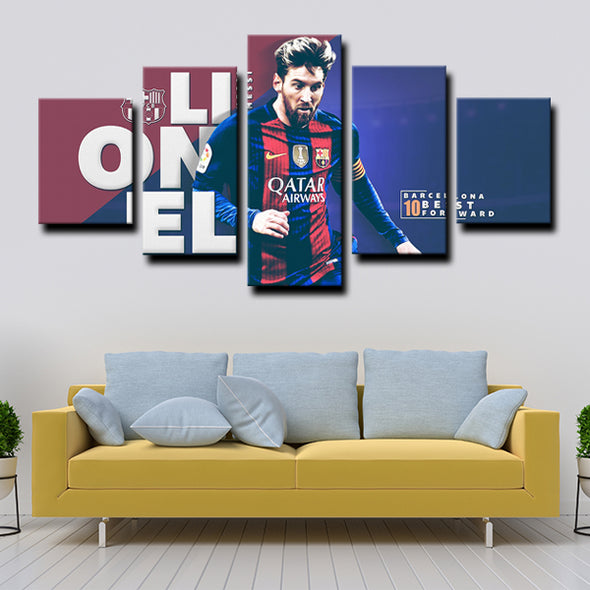 5 Panel modern art framed prints FC Barcelona messi wall picture-1240 (4)
