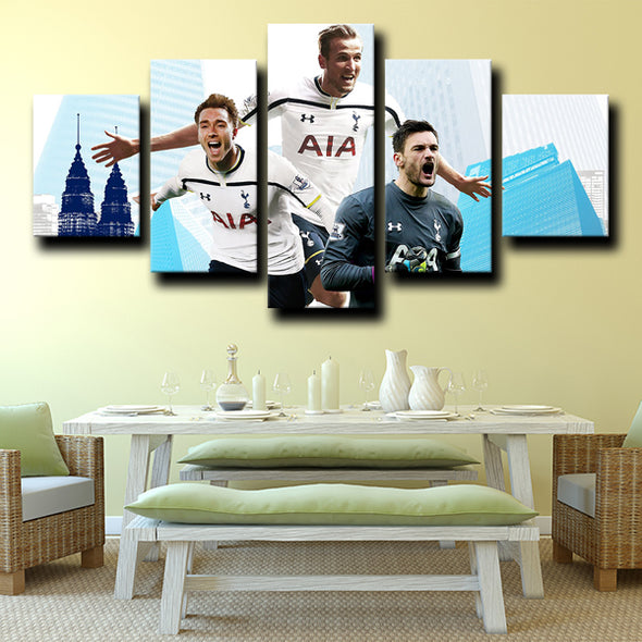 5 Panel modern art framed prints Tottenham teammates wall picture-1226 (2)