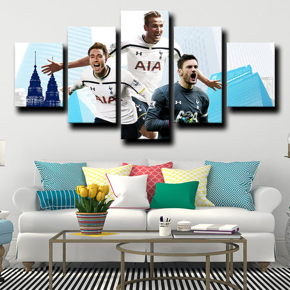 5 Panel modern art framed prints Tottenham teammates wall picture-1226 (3)