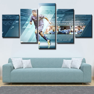 Real Madrid F.C.CR7 IS A LEGEND 5 Panel Canvas Wall Art Prints Picture – GL  Canvas Print Art