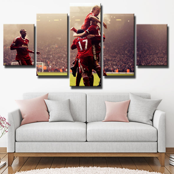 5 Piece Liverpool Players Framed Canvas Art Printed Wall Picture Decor-0119 (1)