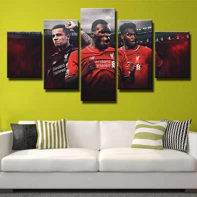 5 Piece Liverpool Players Large Art Prints Canvas Wall Decor Picture-0121 (1)