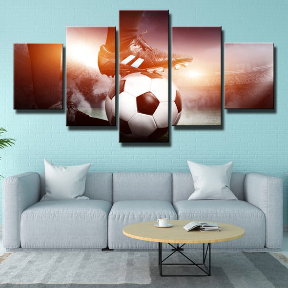 5 Piece Soccer Sports Player Canvas Art Prints Picture Decor for Home-1008 (1)