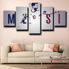 5 canvas art framed prints Barcelona Messi White decor picture-1211 (2)