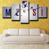 5 canvas art framed prints Barcelona Messi White decor picture-1211 (4)