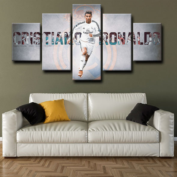 5 canvas art framed prints Cristiano Ronaldo decor picture1223 (2)
