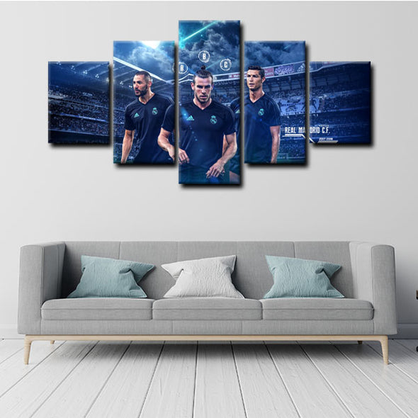  5 canvas art framed prints Real Madrid CF decor picture1201 (3)