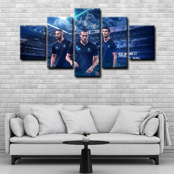 5 canvas art framed prints Real Madrid CF decor picture1201 (4)