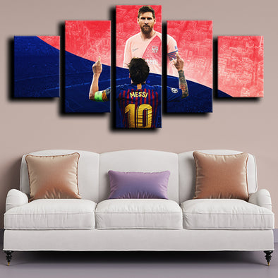 5 canvas modern art prints Barcelona Messi wall picture-1233 (1)