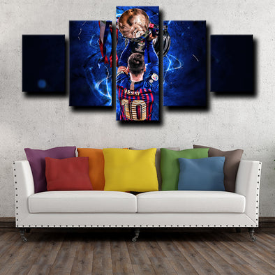 5 canvas painting modern art prints Barcelona Messi wall picture-1212 (1)
