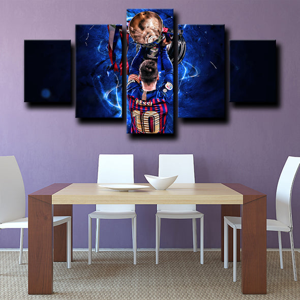 5 canvas painting modern art prints Barcelona Messi wall picture-1212 (3)