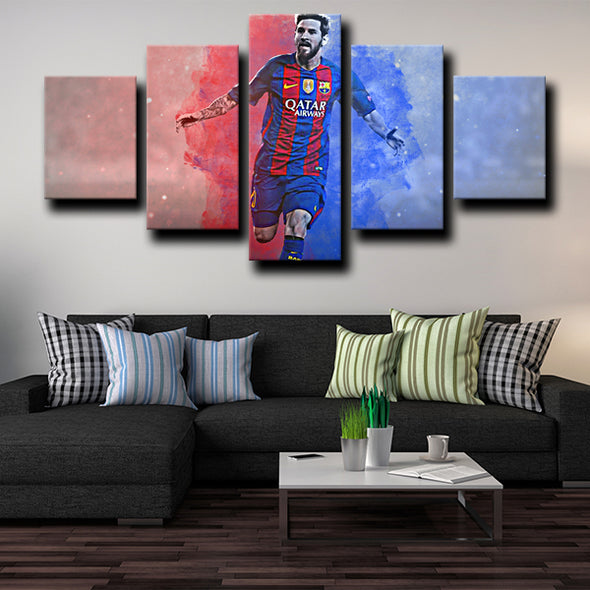 5 canvas painting modern art prints Barcelona Messi wall picture-1222 (3)