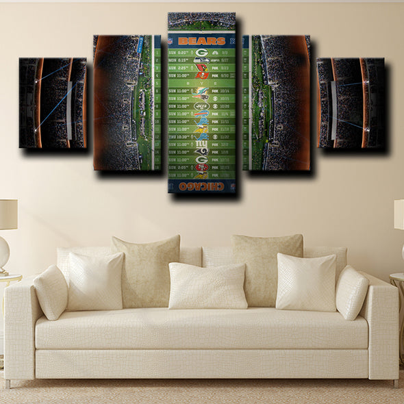 5 canvas painting modern art prints Chicago Bears Rugby Field wall picture-1223 (1)