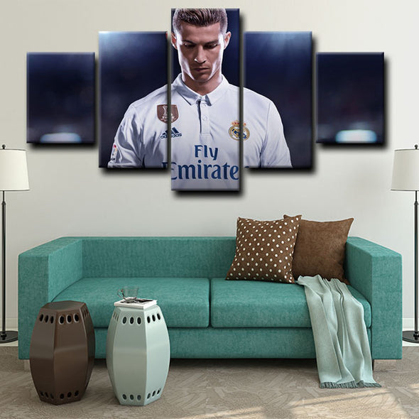  5 canvas painting modern art prints Cristiano Ronaldo wall picture1224 (2)