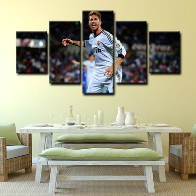5 canvas painting modern art prints Sergio Ramos wall picture1224 (1)