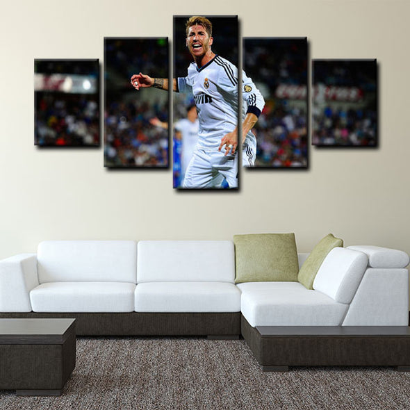 5 canvas painting modern art prints Sergio Ramos wall picture1224 (2)