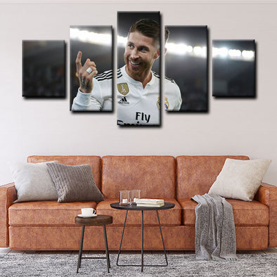 5 canvas painting modern art prints Sergio Ramos wall picture1225 (1)