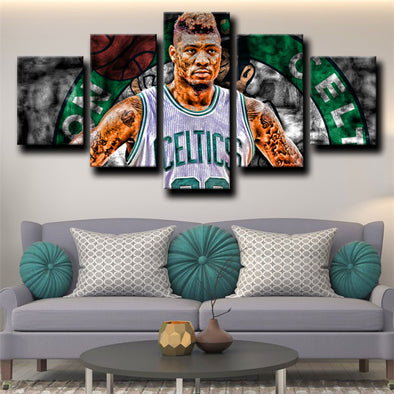 Boston Celtics Jersey Custom Canvas Print Wall Art for Boy Girl